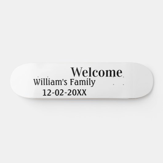 シンプルモノグラミニマルムのロゴパーソナライズされたベーキング スケートボード (横)