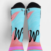 シンプルモノグラミニマルムのロゴパーソナライズされたベーキング ソックス (上部)