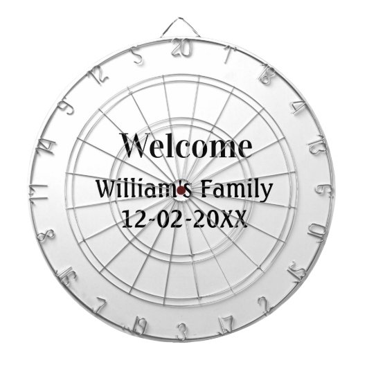 シンプルモノグラミニマルムのロゴパーソナライズされたベーキング ダーツボード (正面)