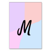 シンプルモノグラミニマルムのロゴパーソナライズされたベーキング テーブルナンバー (裏面)