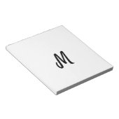 シンプルモノグラミニマルムのロゴパーソナライズされたベーキング ノートパッド (アングル)