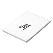 シンプルモノグラミニマルムのロゴパーソナライズされたベーキング ノートパッド (回転)