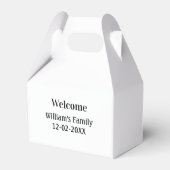 シンプルモノグラミニマルムのロゴパーソナライズされたベーキング フェイバーボックス (裏面サイド)