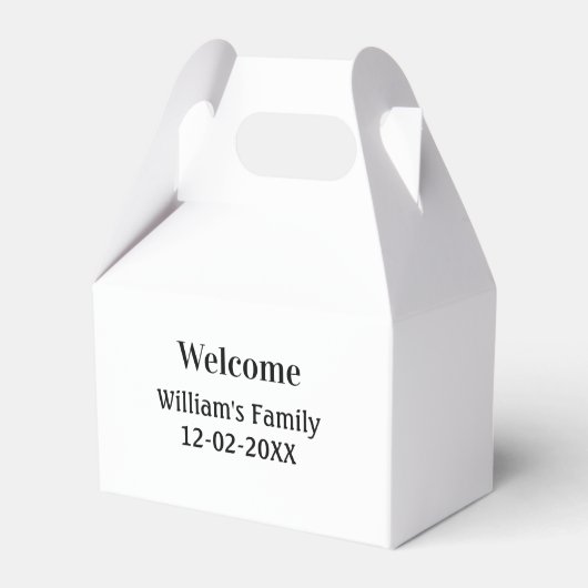 シンプルモノグラミニマルムのロゴパーソナライズされたベーキング フェイバーボックス (正面サイド)