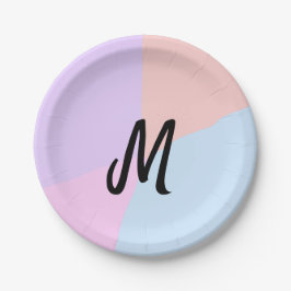シンプルモノグラミニマルムのロゴパーソナライズされたベーキング ペーパープレート