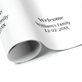 シンプルモノグラミニマルムのロゴパーソナライズされたベーキング ラッピングペーパー (ロールコーナー)