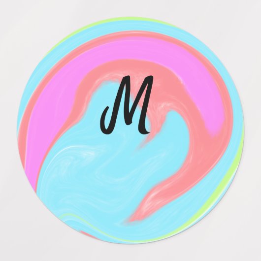 シンプルモノグラミニマルムのロゴパーソナライズされたベーキング ラベル (デザイン2)