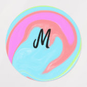 シンプルモノグラミニマルムのロゴパーソナライズされたベーキング ラベル (デザイン1)