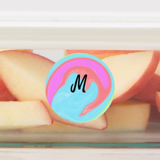 シンプルモノグラミニマルムのロゴパーソナライズされたベーキング ラベル (貼付)