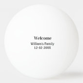 シンプルモノグラミニマルムのロゴパーソナライズされたベーキング 卓球ボール (裏面)