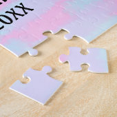 シンプルモノグラミニマルムのロゴ歓迎パーソナライズされた ジグソーパズル (側面)