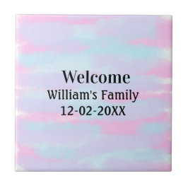 シンプルモノグラミニマルムのロゴ歓迎パーソナライズされた タイル