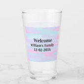 シンプルモノグラミニマルムのロゴ歓迎パーソナライズされた タンブラーグラス (裏面)