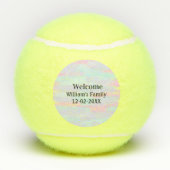 シンプルモノグラミニマルムのロゴ歓迎パーソナライズされた テニスボール (裏面)
