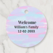 シンプルモノグラミニマルムのロゴ歓迎パーソナライズされた フェイバータグ (裏面)