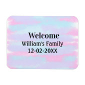 シンプルモノグラミニマルムのロゴ歓迎パーソナライズされた マグネット (横)