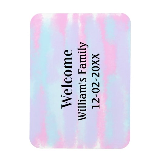 シンプルモノグラミニマルムのロゴ歓迎パーソナライズされた マグネット (縦)