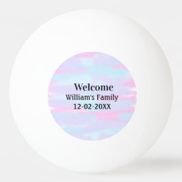 シンプルモノグラミニマルムのロゴ歓迎パーソナライズされた 卓球ボール