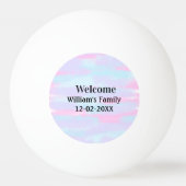 シンプルモノグラミニマルムのロゴ歓迎パーソナライズされた 卓球ボール (裏面)