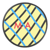 シンプルモノグラムあなたの名前を追加しますミニマル男t アイスホッケーパック (正面)