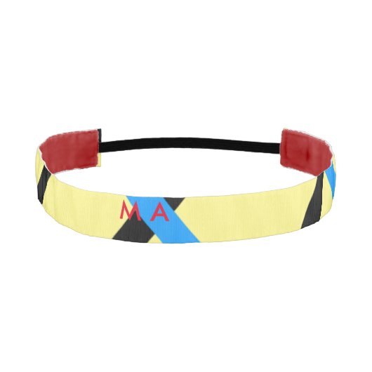 シンプルモノグラムあなたの名前を追加しますミニマル男t アスレチックヘッドバンド (正面)