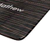 シンプルモノグラムあなたの名前を追加しますミニマル男t カッティングボード (角)