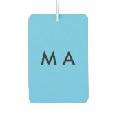 シンプルモノグラムあなたの名前を追加しますミニマル男t カーエアーフレッシュナー (正面)