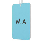 シンプルモノグラムあなたの名前を追加しますミニマル男t カーエアーフレッシュナー (左)