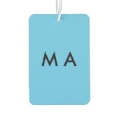 シンプルモノグラムあなたの名前を追加しますミニマル男t カーエアーフレッシュナー (裏面)