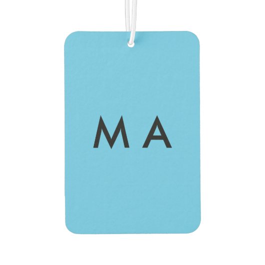 シンプルモノグラムあなたの名前を追加しますミニマル男t カーエアーフレッシュナー (裏面)