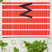 シンプルモノグラムあなたの名前を追加しますミニマル男t キッチンタオル (折り畳み)