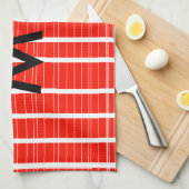 シンプルモノグラムあなたの名前を追加しますミニマル男t キッチンタオル (四つ折り)