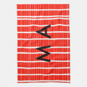 シンプルモノグラムあなたの名前を追加しますミニマル男t キッチンタオル (縦)