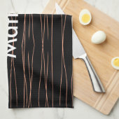 シンプルモノグラムあなたの名前を追加しますミニマル男t キッチンタオル (四つ折り)