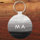 シンプルモノグラムあなたの名前を追加しますミニマル男t キーホルダー (正面)