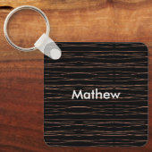 シンプルモノグラムあなたの名前を追加しますミニマル男t キーホルダー (正面)