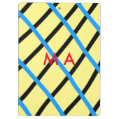 シンプルモノグラムあなたの名前を追加しますミニマル男t クリップボード (裏面)