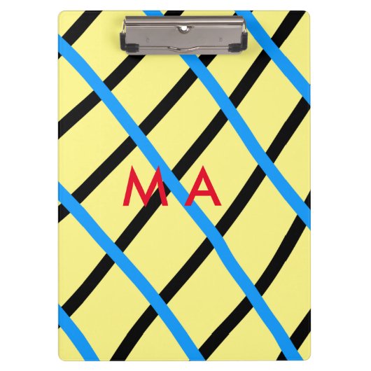 シンプルモノグラムあなたの名前を追加しますミニマル男t クリップボード (正面)