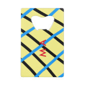 シンプルモノグラムあなたの名前を追加しますミニマル男t クレジットカード栓抜き (正面)