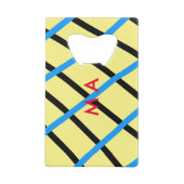 シンプルモノグラムあなたの名前を追加しますミニマル男t クレジットカード栓抜き (裏面)