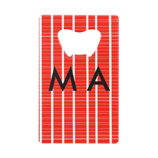 シンプルモノグラムあなたの名前を追加しますミニマル男t クレジットカード栓抜き (正面)