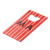 シンプルモノグラムあなたの名前を追加しますミニマル男t クレジットカード栓抜き (裏面アングル)