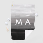 シンプルモノグラムあなたの名前を追加しますミニマル男t ゴルフタオル (インサイチュ)