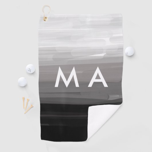 シンプルモノグラムあなたの名前を追加しますミニマル男t ゴルフタオル (インサイチュ)