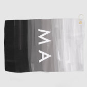 シンプルモノグラムあなたの名前を追加しますミニマル男t ゴルフタオル (横)