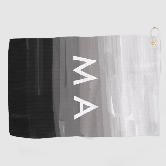 シンプルモノグラムあなたの名前を追加しますミニマル男t ゴルフタオル (横)