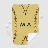 シンプルモノグラムあなたの名前を追加しますミニマル男t ゴルフタオル (インサイチュ)