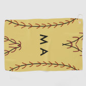 シンプルモノグラムあなたの名前を追加しますミニマル男t ゴルフタオル (横)