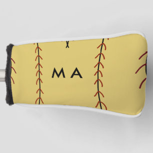 シンプルモノグラムあなたの名前を追加しますミニマル男t ゴルフヘッドカバー