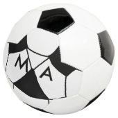 シンプルモノグラムあなたの名前を追加しますミニマル男t サッカーボール (3/4)